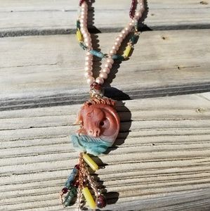 Gorgeous Multi-Gemstone Horse Necklace